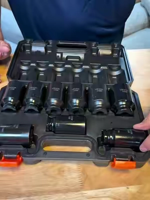 Tackle stubborn fasteners with confidence using the VEVOR 9-Piece 1/2” Drive Metric Deep Impact Socket Set. Built from rugged Cr-Mo alloy steel with a 6-point design for maximum grip and reduced bolt rounding, these high-torque sockets are made for demanding auto and truck repairs. Easy-to-read markings and a durable storage case keep your tools organized and ready for the next job.  #tools #vevorttshop #mechanic #creatorsearchinsights #tiktokshopcreatorpicks @VEVOR Automotive Store 
