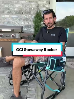 GCI Stowaway Rocker #gcioutdoor #gcirockerchair #rockerchair #portablechair #tiktokshopcreatorpicks 