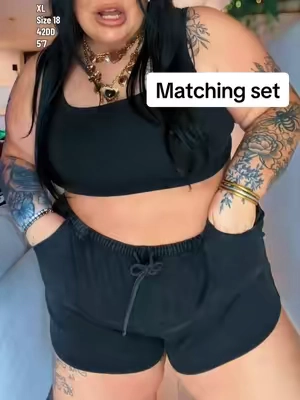 Lounging in style 🔥⚡️✨ @AUTOMET #plussizefashion #loungewear #matchingset #tiktokshopsummerturnup 