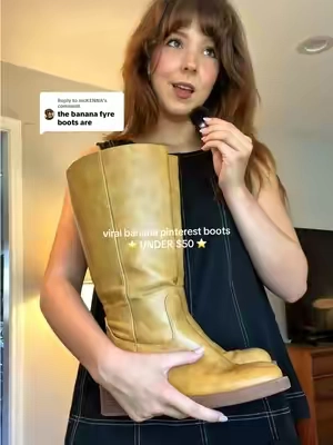 Replying to @mcKENNA the way I get compliments and questions on these DAILYY here yall go hehe #bananaboots #pinterestboots 
