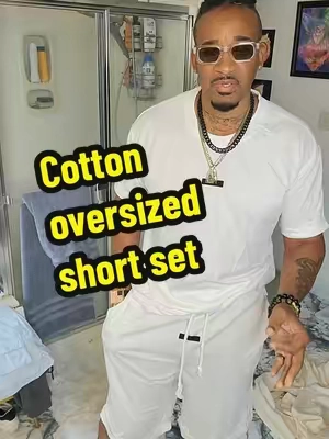 relax fit cotton short set summer vibes straight style and comfort #comfortableshortset #oversizedshortset #streetwear #summershortset #summervibes 