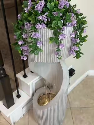 One way to elevate your space with this beautiful water fountain!! #WaterFountain #Garden #HomeDecor 