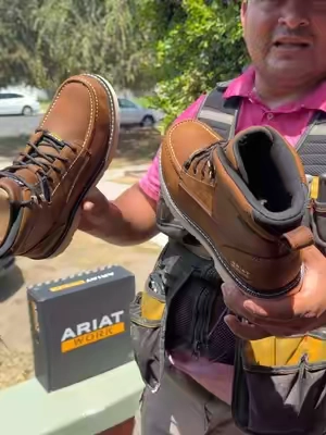 Botas de trabajo impermeables Waterproof Work Boots Rebar Lift de 6 in para hombre#work #hardworkingman #ariat #construction #Boots 