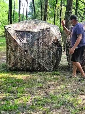 Tidewe Double See Through Deer Blind @tideweofficial #deerblind #huntinggear #deerhunting #deerseason #hunting 
