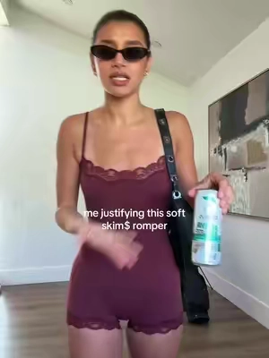 sooo soft and stretchy, wearing a small 🤍✨ #skimsdupe #romper 