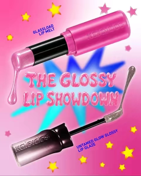 #GlassloadLipMelt + #KaleidosLipGlaze Pick your glow with juicy color or crystal-clear shine, because every lip mood deserves ultra-hydrating comfort + next-level radiance. #lipcombo #lipgloss #y2kmakeup  