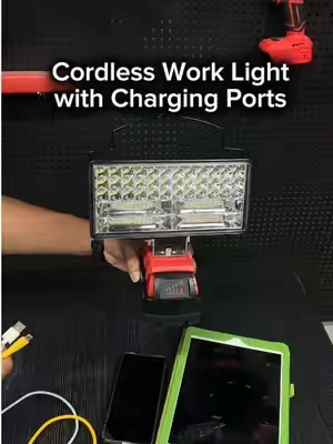 Portable 7” Work Light-Compatible with Your Milwaukee Batteries.💡🔋 Check The Orange Cart Below.✨#ecarke #cordless #light #worklight #milwaukee 
