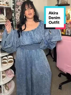 Found the denim pants that make every outfit look expensive. 💙 These flowy palazzo pants are flattering, comfortable, and give you that effortless, put-together look. Pair them with the matching top or your favorite bodysuit for endless styling options. @Akira Fashion  #TikTokShopSummerSale #palazzopants #widelegpants #denimfashion #denimstyle