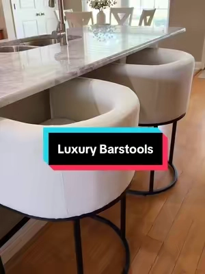 Looking bougie on a budget! #barstools #kitchenbarstools #modernkitchen #kitchenstools #kitchendecor 