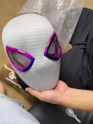 She said this was the best birthday gift he received. #fyp #tiktokshop #birthdaygift #mask #spidergwen 
