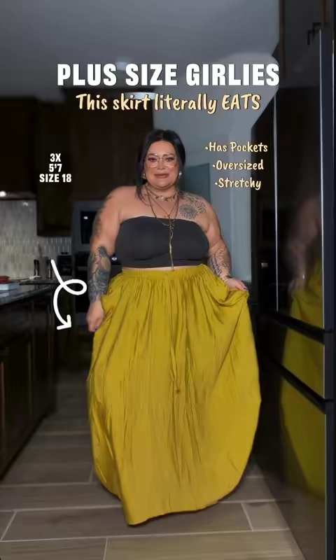 #plussizefashion #maxiskirt #skirtoutfits #curvyfashion #tiktokshopsummerturnup @Chic Curves Shop 🛍️🎀 
