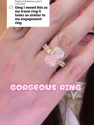 Replying to @Babyboo.xoxo #statementring #affordableluxury #cushioncut #tiktokshopsummersale #engagementring 