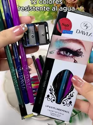 12 colores, waterproof y con sacapuntas. Ni el agua te va a parar.#tiktokshop#fyp  #beauty  #Maquillaje