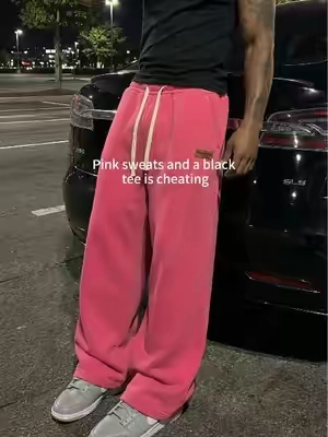 good sweatpants are really about the fit #sweatpants #baggysweats #streetwear #pinksweats #fyp