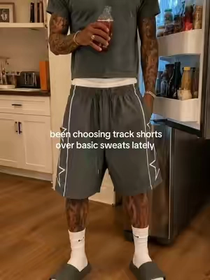 same comfort more motion #trackshorts #longshorts #baggyshorts #fitcheck #fyp 