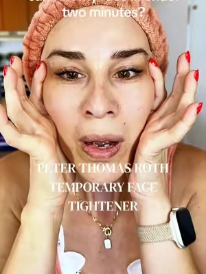 Cant believe this Instant Firm Temporary Face Tightner actually worked. I love Peter Thomas Roth!  #saggingkin #undereyebags #jowls #matureskincare #peterthomasroth 