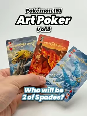 The Legendary Birds are featured on the number 2 cards, alongside Snorlax as the 2 of Spades. 🦅 Volume 2 of the Art Playing Cards includes 55 different character artworks, ranging from Mewtwo to the Eeveelutions. 🎁 Check out the Vol. 1 & Vol. 2 bundle option. 👇 Grab yours below. 🛒 #snorlax #pokemoncards #pokemoncommunity #pokemon #tiktokshopsummersale