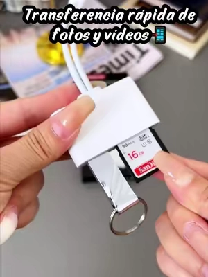 🎬¿Tienes demasiados videos? ¡No dejes que la memoria del teléfono te limite! Transfiere tus archivos rápidamente y sigue creando ⚡🔥 #tiktokshopsummersale #SDCardReader #CreatorGear #VideoTransfer #MobileTech