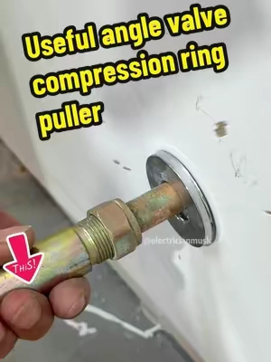 How would you remove the compression ring from the angle valve?#bluecollar #diyer #plumber #Anglevalveinstallation #Anglevalvereplacement 