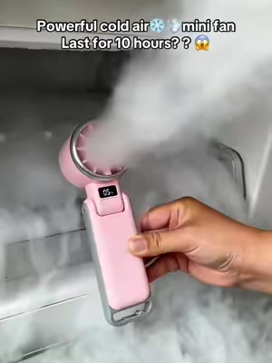 New and improved air conditioning fan!! A must have if you are going somewhere hot this summer! #minifan #turbofan #summeressentials #portable #tiktokmademebuyit