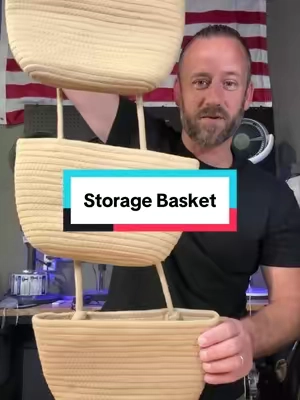 Woven Cotton 3-Tier Over-The-Door Stirage Baskets #storage #space #organize #homeimprovement 