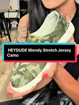 HEYDUDE Wendy Stretch Jersey Camo - @@HeyDude##TiktokShopCreatorPicks##tiktokshopbacktoschool##tiktokshopsummersale