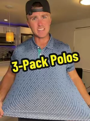 3-Pack Men’s Performance Polo Shirts! #menspolo #polo #poloshirts #mensclothing #tiktokshopcreatorpicks 