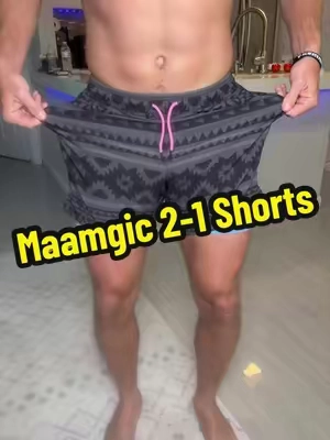 Maamgic 2-1 Built in Shorts! #mensshorts #gymshorts #beachshorts #athleticshorts #tiktokshopcreatorpicks 