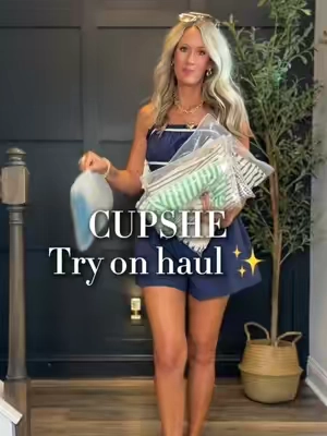CUPSHE try on haul✨ wearing size small in everything 5”6 125 lbs 💛 Everything is linked below for you✨ @Cupshe @Cupshe Swim & Apparel  #cupshe #cupshehaul #tiktokshopsummersale #vacationoutfits #summeroutfits  