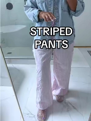 Wide leg striped pants 🎀 #loungepants #oversizedpants #comfypants #casualoutfit #tiktokshopsummerturnup @UEU 