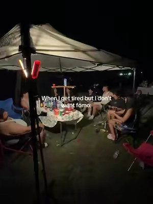 Everyone to bed plz #fyp #camping #friends 