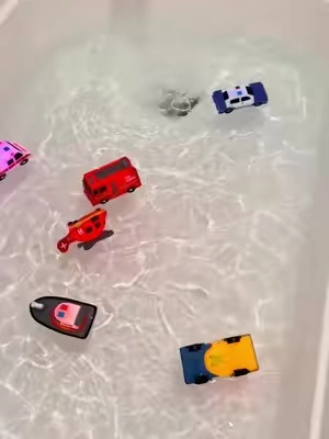 Make bath time safer and more fun with these adorable emergency vehicle bath toys! 🚒🚑🚓 They light up when they hit the water, are mold-resistant, and keep little ones entertained from start to finish. Such a fun bath time win! #BathtimeFun #ToddlerMustHaves #BathToys #MomFinds #KidsActivities