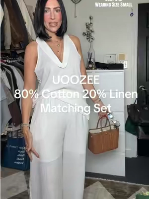 Chic 🤍 @UOOZEE USA #matchingset #uoozee #oldmoneyaesthetic #cottonlinen #outfitinspo 