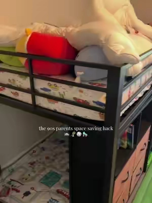 the best space saving hack 👏🏼  #summersale #summerfinds #summerwins #summervibes #loftbed 