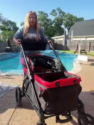 Affordable stroller wagon with all the features. #babytrend #wagon