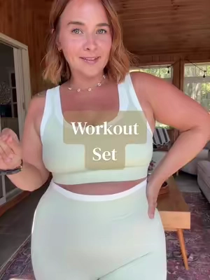 Sized up to the XL. #workoutset #workoutfit #matchingset #midsizefashion #midsize 
