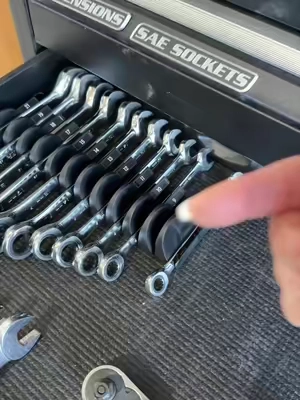 Keep every wrench organized, easy to see, and ready to grab. #WrenchOrganizer #ToolOrganization #GarageTools 