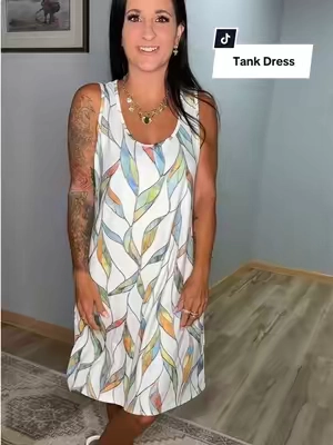 Perfect for the throw on and go days when you mainly want comfort! 🙌🏼 #casualdress #dress #tanktopdress #tiktokshopsummersale 