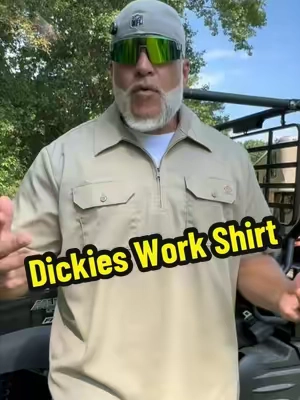 Dickies 1/4 Zip Work Shirts are Tough! #workshirt, #dickies, #bluecollar, #tiktokshopsummersale, #TikTokShopCreatorPicks 