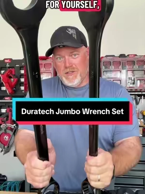 Some jobs call for more leverage, and that’s exactly where a jumbo wrench set earns its place in the toolbox. This DURATECH 6-piece jumbo combination wrench set is built for tackling oversized fasteners on heavy equipment, farm machinery, trucks, trailers, and industrial equipment without coming up short. Made from durable chrome vanadium steel, each wrench features an open end for quick access and a 12-point box end for a secure grip when extra torque is needed. The included roll-up storage pouch keeps the set organized and ready to grab for shop work, field repairs, or service calls. If you work on larger equipment or just want the right wrench instead of improvising with adjustable tools, this is a set you’ll be glad to have on hand. #DURATECH #CombinationWrench #JumboWrench #MechanicTools #HeavyEquipment