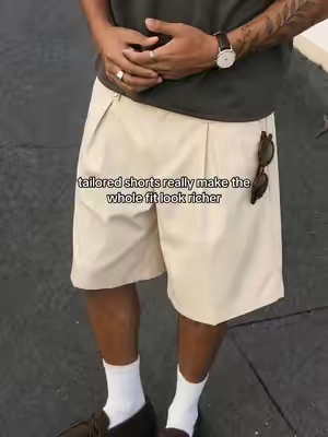 clean fit with no extra effort #dressshorts #tailoredshorts #pleatedshorts #oldmoney #fitcheck 