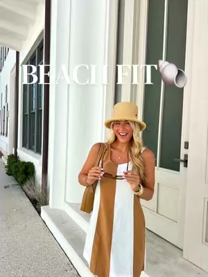 Beach fit of the day 🐚 #beachfit #beachootd #coastal #beach #beachday 