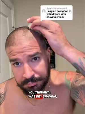Replying to @Dan b Smooth headshave with the Snipeace Dual Directional Headshaver! #headshaver #smoothheadshave #shavingmyhead #headshave #headshaving 
