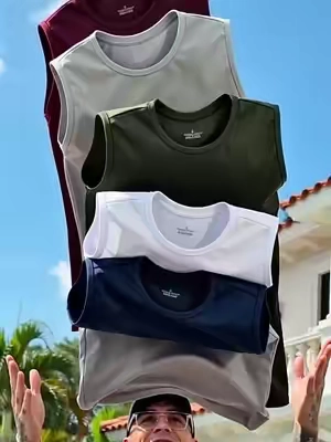 Un pedido incluye 7 camisetas deportivas de 7 estilos diferentes, con envío gratis hasta tu puerta. #tiktokshop #tanktop #menswear #gym #fyp 
