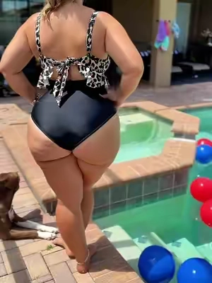 @B2PRITY #swimsuit #curvyfashion #hotmom #onepieceswimsuit 