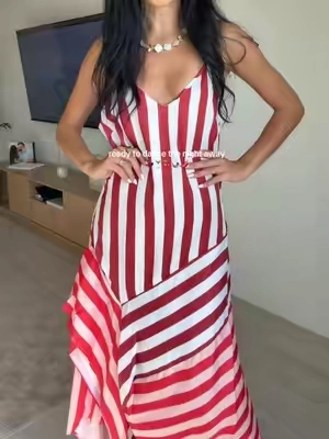 @Likemychoice Global the stripes 😍 size small, 5’7”, 125 #vactionoutfits #beachoutfit #maxidress #SummerFashion 