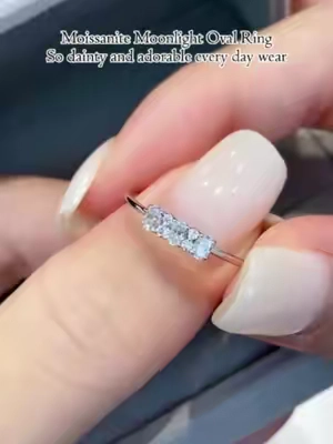 Moissanite Moonlight Oval Ring💍So dainty and adorable every day wear💎✨#ring #moissanitering #ovalring #2026 #delzzad #waterproofjewelry #jewelry #giftideas #viral #delzzadjewelry #nontarnishjewelry #beautiful #luxury #affordable #diamond #diamondtester #fyp #moissanite #bidandwin #TikTokShopSummerSale