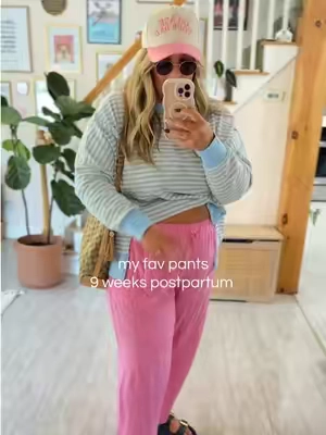 I have been living in these postpartum #postpartum ##postpartumbody##postpartumfashion##momoutfit##midsize