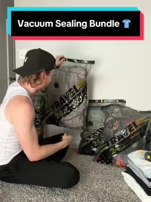 Life changing #storagehacks #vacuumseal #vacuumsealingbags #travelhack #spacesaver 