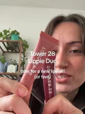 Tower 28 Lippie Duo!! #tower28 #makeupmusthaves #tower28lipsoftie #tintedlipbalm #liptreatment 